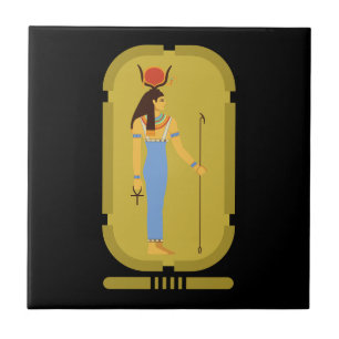 Hathor Egyptische Oude Godin Keramische Tegel Tegeltje