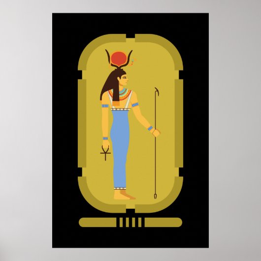 Hathor Egyptische oude godin Poster (Voorkant)