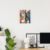 Hathor Goddess égyptienne Poster Abstrait moderne (Bureau à domicile)