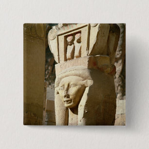 Hathor-kopkolom, van de kapel van vierkante button 5,1 cm