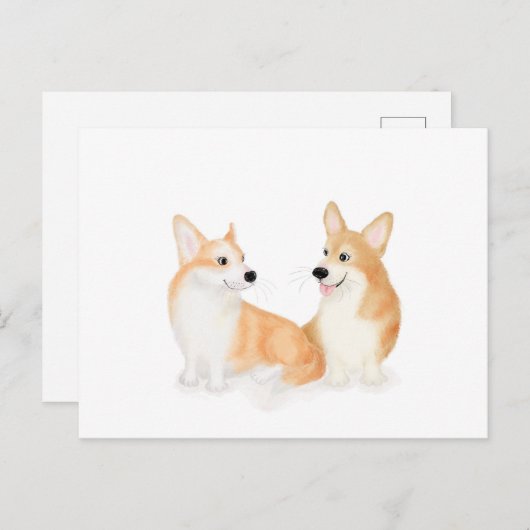 Hatie & Leah jolie carte postale Pembroke Welsh co (Devant / Derrière)