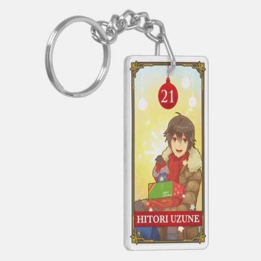 Hatoful Advent calendar 21: Hitori Uzune Sleutelhanger (Voorkant Links)