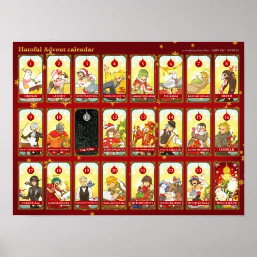 Hatoful Adventkalender Poster (Voorkant)