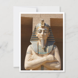 Hatshepsut Sfinx Vrouw Farao Standbeeld Briefkaart