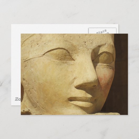 Hatshepsut standbeeld, farao Hatshepsut of Egypt Briefkaart (Voorkant / Achterkant)
