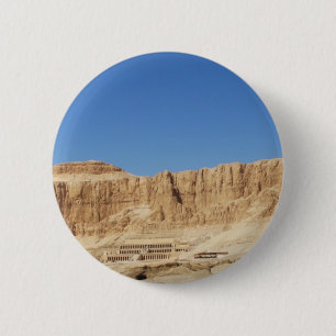 Hatshepsut Temple panoramische foto Ronde Button 5,7 Cm