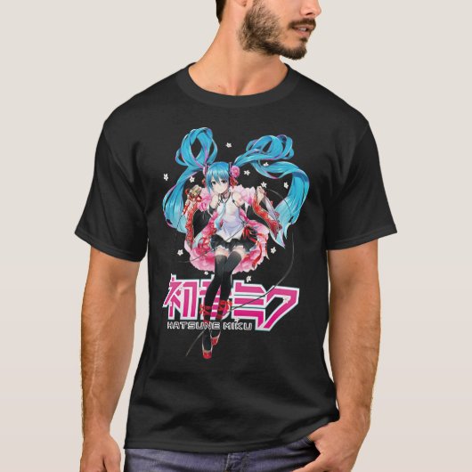 Hatsune Miku - Sakura With Logo    T-shirt (Voorkant)
