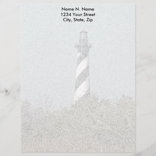 Hatteras Lighthouse Letterhead Stationery Briefhoofd (Voorkant)