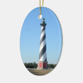 Hatteras Lighthouse OBX NC kerstversiering Keramisch Ornament (Links)