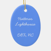 Hatteras Lighthouse OBX NC kerstversiering Keramisch Ornament (Achterkant)