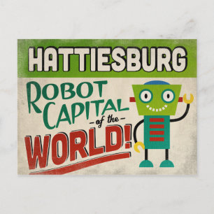 Hattiesburg Mississippi Robot - Funny  Briefkaart