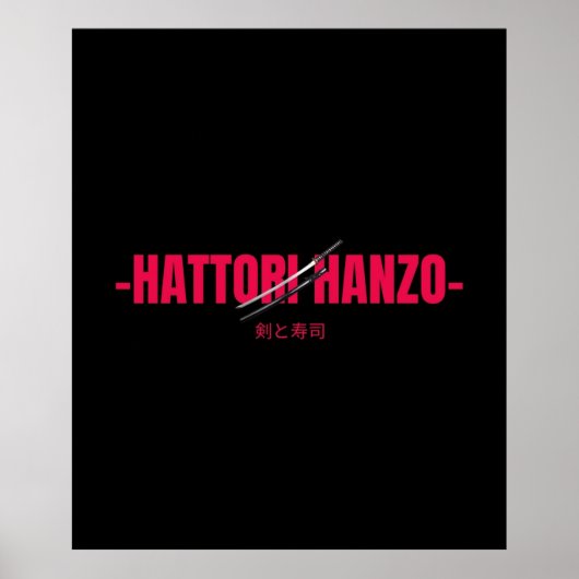Hattori Hanzo Poster (Voorkant)