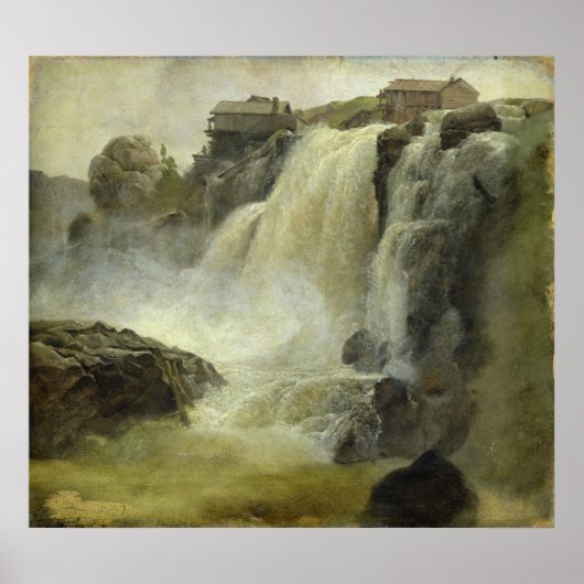 Haugfoss, Noorwegen, 1827 Poster (Voorkant)