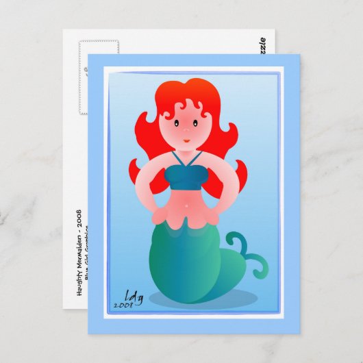 Haughty Mermaiden Briefkaart (Voorkant / Achterkant)