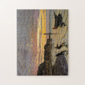 Hauling Boat Ashore Honfleur Monet Fine Art Legpuzzel (Verticaal)