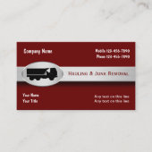 Hauling Cartes de visite de suppression de junk (Devant)