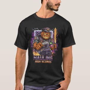 Hauling High Scores Halloween Gamer T-Shirt   Repo