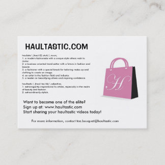 Haultastische Promo-kaarten Visitekaartje