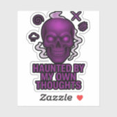 Hauné par My Own Thoughts - Sticker crâne brillant (Feuille)