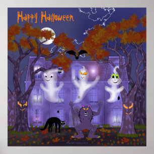 Hauned House met Orbs Poster