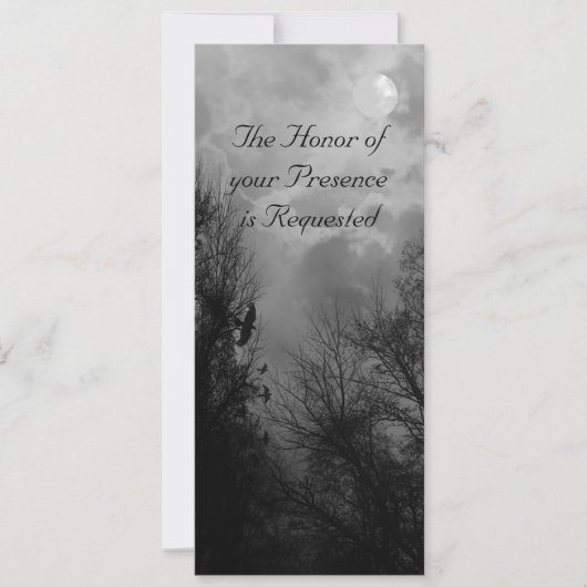 Hauned Road avec Ravens Custom Wedding Invitation (Devant)