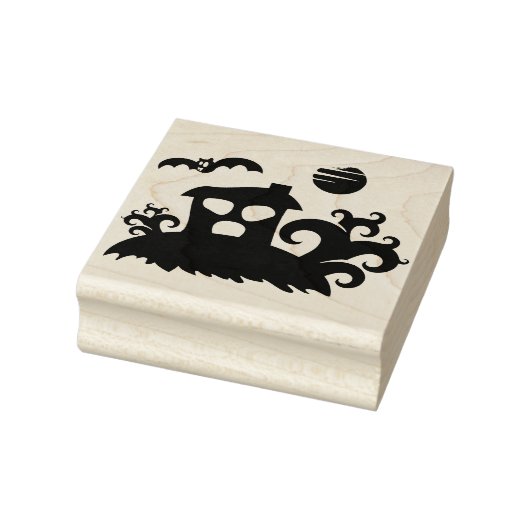 Haunhouse 2 silhouette kunstzegel 	rubberstempel (Stempel)