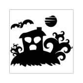 Haunhouse 2 silhouette kunstzegel 	rubberstempel (Afrduk)