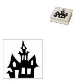 Haunhouse 3 silhouette kunstzegel 	rubberstempel (Gestempeld)