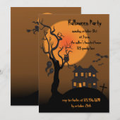 Haunhouse - halloween party call kaart (Voorkant / Achterkant)