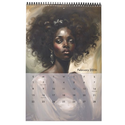 Hauning Portraits par Ivy et Bat Art Calendrier (Feb 2026)