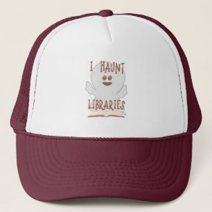 Haunt Bibliotheken Grappige Bookish Ghost Art Trucker Pet