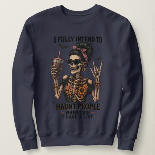 "Haunt People" Halloween Sweatshirt le plus froid (Design devant)