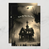 Haunted Alle Hallows Eve Feest Uitnodiging (Voorkant / Achterkant)