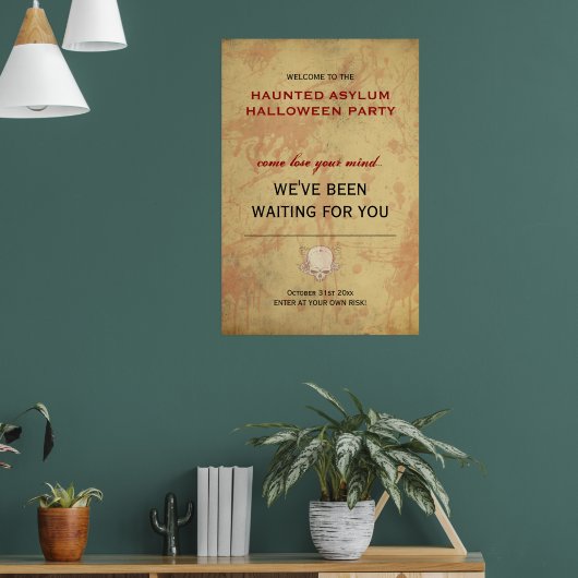 Haunted Asiel Halloween Party Poster (Woonkamer 1)