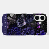 Haunted Blooms Blue Case-Mate iPhone Case (Achterkant (horizontaal))