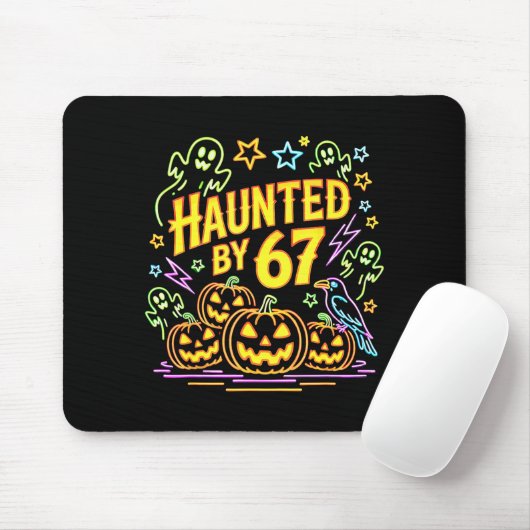 Haunted By 67 Funny Ghost And Pumpkin Halloween  Muismat (Met muis)