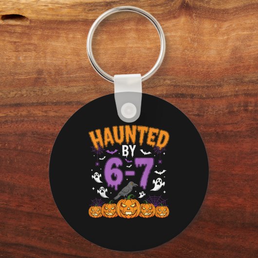 Haunted By 67 Funny Halloween Novelty Costume Meme Sleutelhanger (Voorkant)