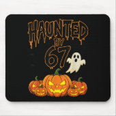 Haunted By 67 Funny Pumpkin And Ghost Halloween Co Muismat (Voorkant)