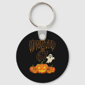 Haunted By 67 Funny Pumpkin And Ghost Halloween Co Sleutelhanger (Voorkant)