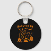 Haunted By 67 Meme Halloween Ghost Graphic Sleutelhanger (Voorkant)