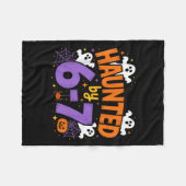 Haunted By 6-7 Halloween Ghosts And Sders Design Fleece Deken (Voorkant (Horizontaal))