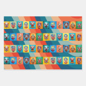 Haunted Carnaval:  Halloween Clown Masks Inpakpapier Vel (Voorkant 2)