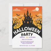 Haunted Castle Halloween Fête Invitation (Devant)