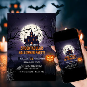Haunted Castle Halloween Invitation de la fête