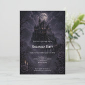 Haunted Castle Halloween Party invitation (Debout devant)