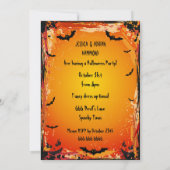 Haunted Castle Halloween Party Kaart (Achterkant)