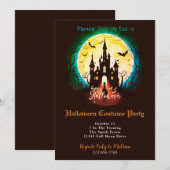 Haunted Castle Happy Halloween Kostuum Feest Kaart (Voorkant / Achterkant)