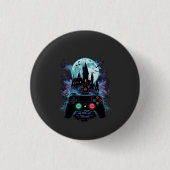 Haunted Castle Horror Gamer Design Ronde Button 3,2 Cm (Voorkant)