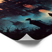 Haunted Castle met een donkere ridder art print (Hoek)