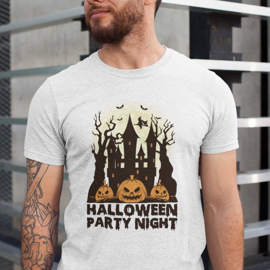 Haunted Castle Party Night Tri-Blend Shirt